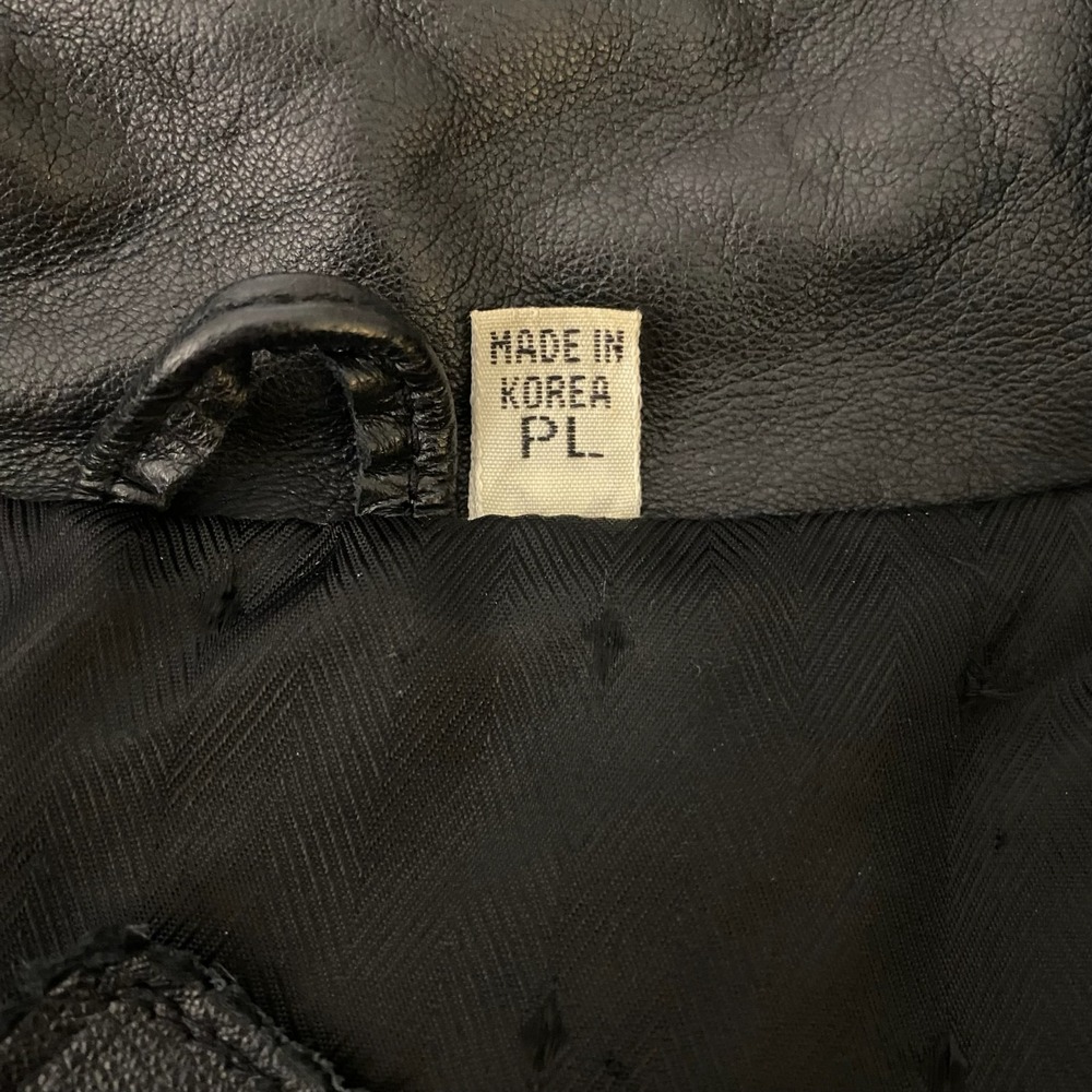 Vtg Preston & York Womens Leather Coat Size Large Petite Slouchy Chic Mob Wife - Picture 4 of 12
